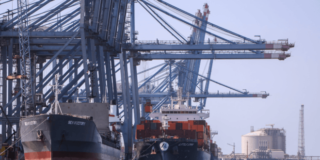 #حركة حاويات الترنزيت فى ميناء دمياط